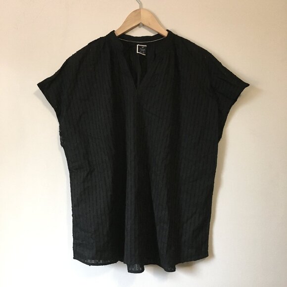 Black Broderie Anglaise 100% Cotton Sleeveless Blouse - Picture 1 of 13